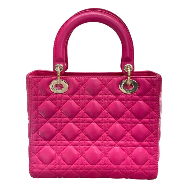 クリスチャン・ディオール Christian Dior レディディオール ミディアム ピンク ゴールド金具 レザー レディース ハンドバッグ