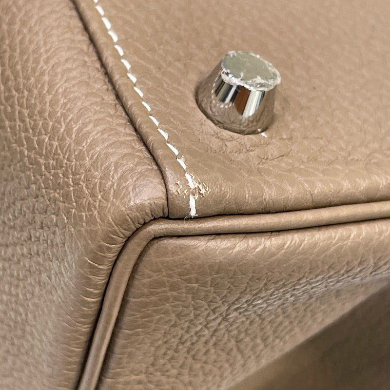 エルメス HERMES ケリー25 内縫い B刻印 エトゥープ シルバー金具 トゴ レディース ショルダーバッグ