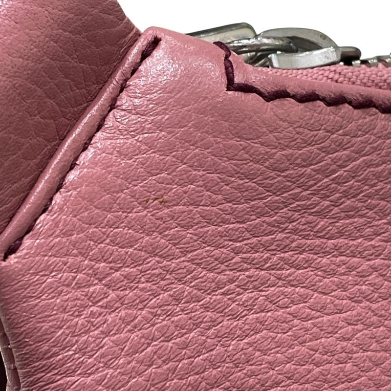 シャネル CHANEL フリンジレザーショルダーバッグ ピンク SV金具 レザー レディース ショルダーバッグ
