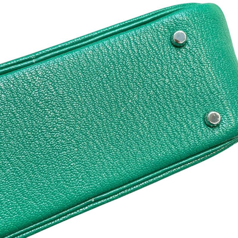 エルメス HERMES プリュム ミニ A刻 ヴェールヴェルティゴ SV金具 シェーブル レディース ハンドバッグ
