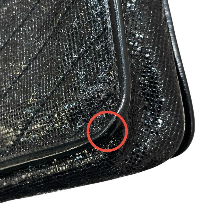 サンローラン SAINT LAURENT ニキ ショルダーバッグ 593145 ブラック レザー レディース ショルダーバッグ