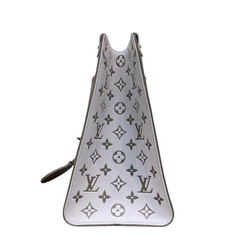 ルイ・ヴィトン LOUIS VUITTON オンザゴーMM M46060 カーキ モノグラム・アンプラント レディース トートバッグ ショルダーバッグ