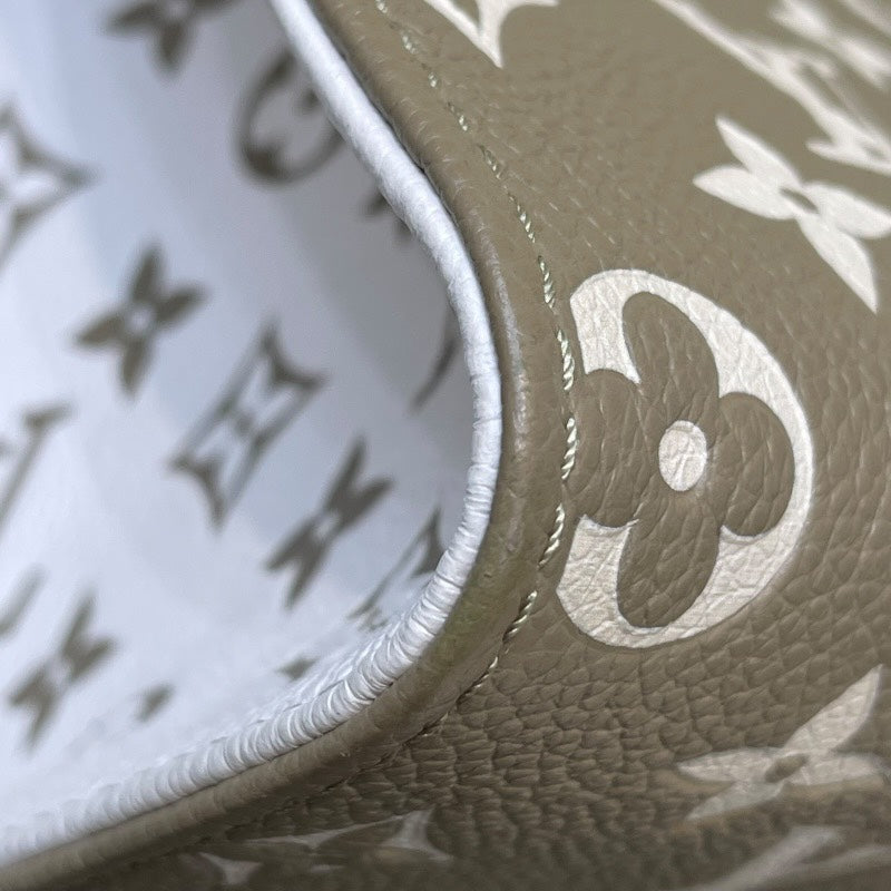ルイ・ヴィトン LOUIS VUITTON オンザゴーMM M46060 カーキ モノグラム・アンプラント レディース トートバッグ ショルダーバッグ