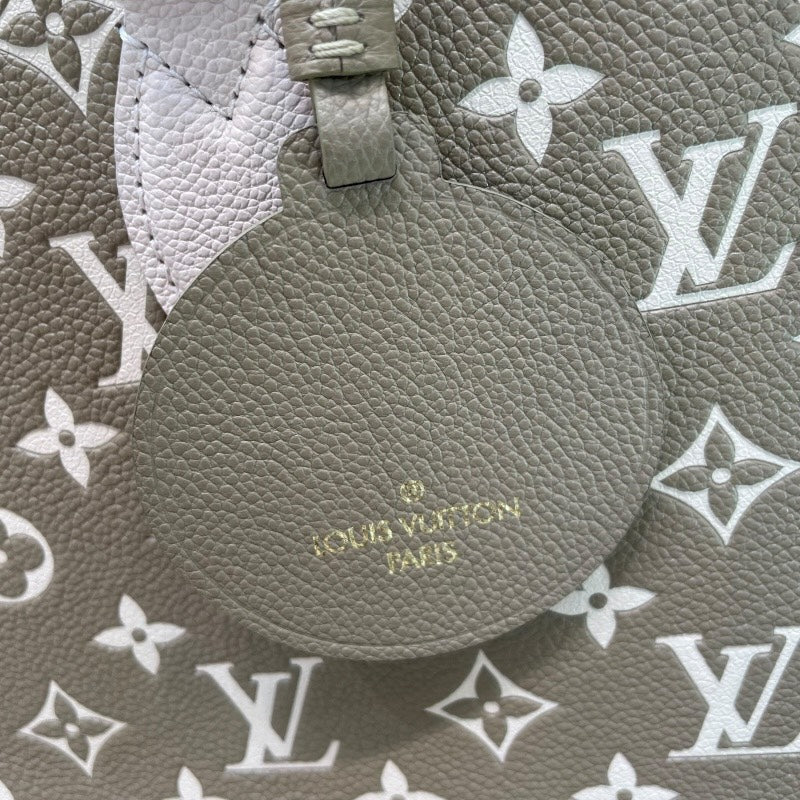 ルイ・ヴィトン LOUIS VUITTON オンザゴーMM M46060 カーキ モノグラム・アンプラント レディース トートバッグ ショルダーバッグ