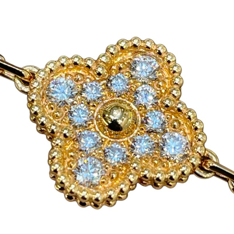 ヴァンクリーフ＆アーペル Van Cleef & Arpels ヴィンテージ アルハンブラ ブレスレット 5モチーフ イエローゴールド Au750 ダイヤモンド ジュエリー