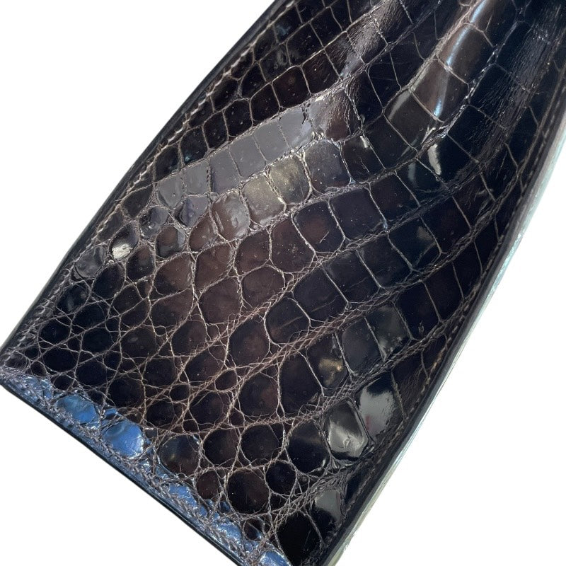 エルメス HERMES ケリー28 外縫い □G刻 グリフォンセ SV金具 ニロティカス レディース ハンドバッグ