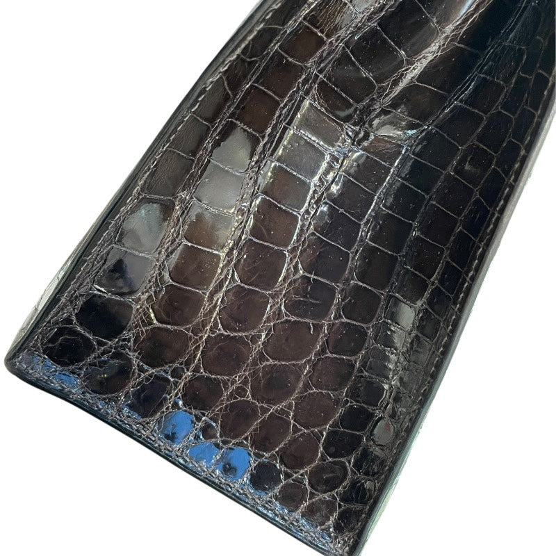 エルメス HERMES ケリー28 外縫い □G刻 グリフォンセ SV金具 ニロティカス レディース ハンドバッグ