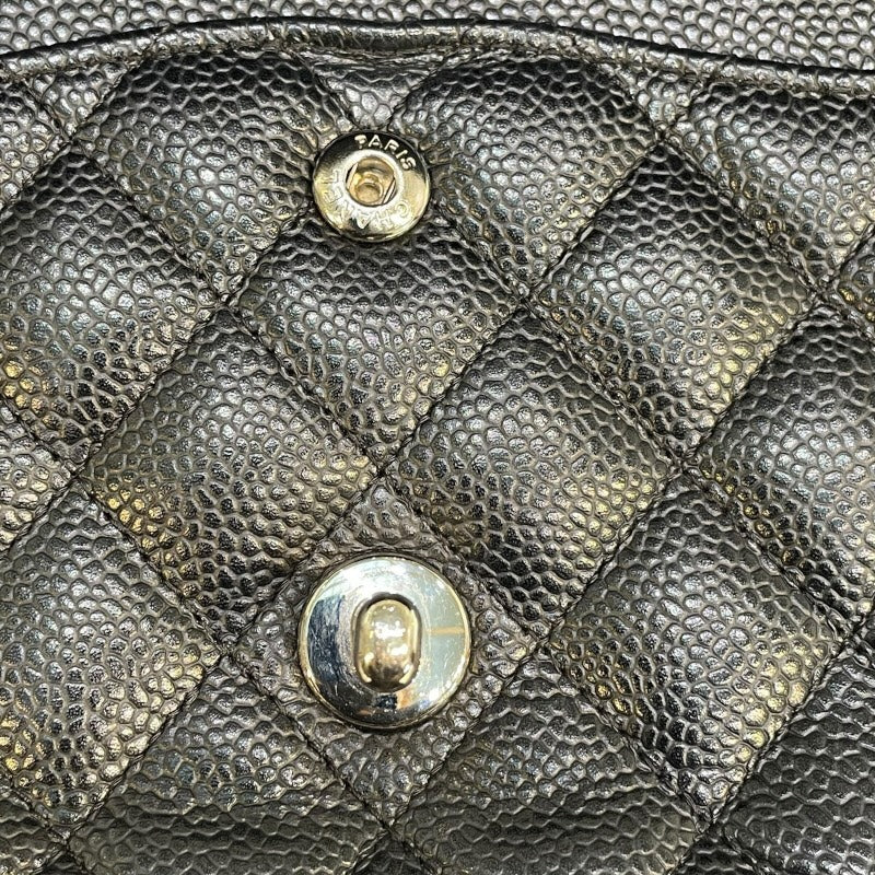シャネル CHANEL マトラッセ25 A01112 11番台 ブラック SV金具 キャビア レディース ショルダーバッグ