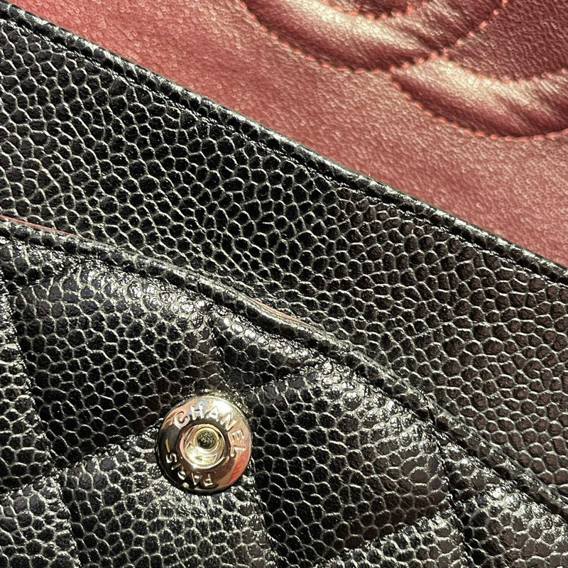 シャネル CHANEL マトラッセ25 A01112 21番台 ブラック SV金具 キャビア レディース ショルダーバッグ