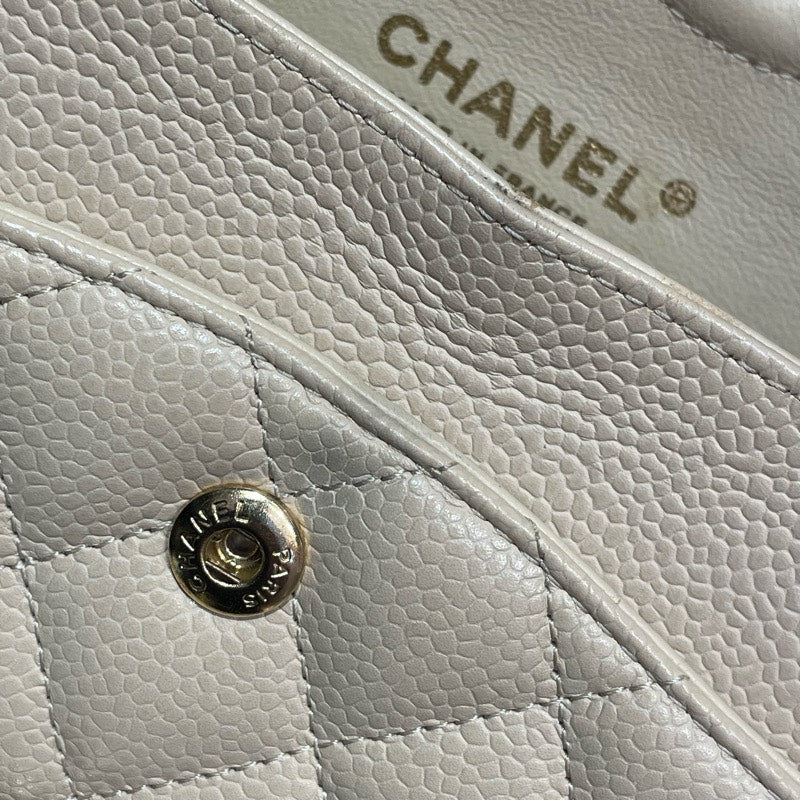 シャネル CHANEL マトラッセ25 A01112 14番台 ベージュ GD金具 キャビア レディース ショルダーバッグ
