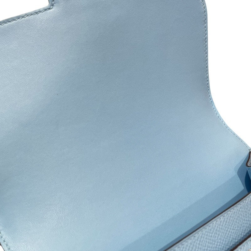 エルメス HERMES コンスタンス3ミニ K刻 セレスト SV金具 エプソン レディース ショルダーバッグ