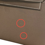 エルメス HERMES ケリー32 外縫い D刻印　(2019年製) エトゥープ　ゴールド金具 ヴォーエプソン レディース ハンドバッグ