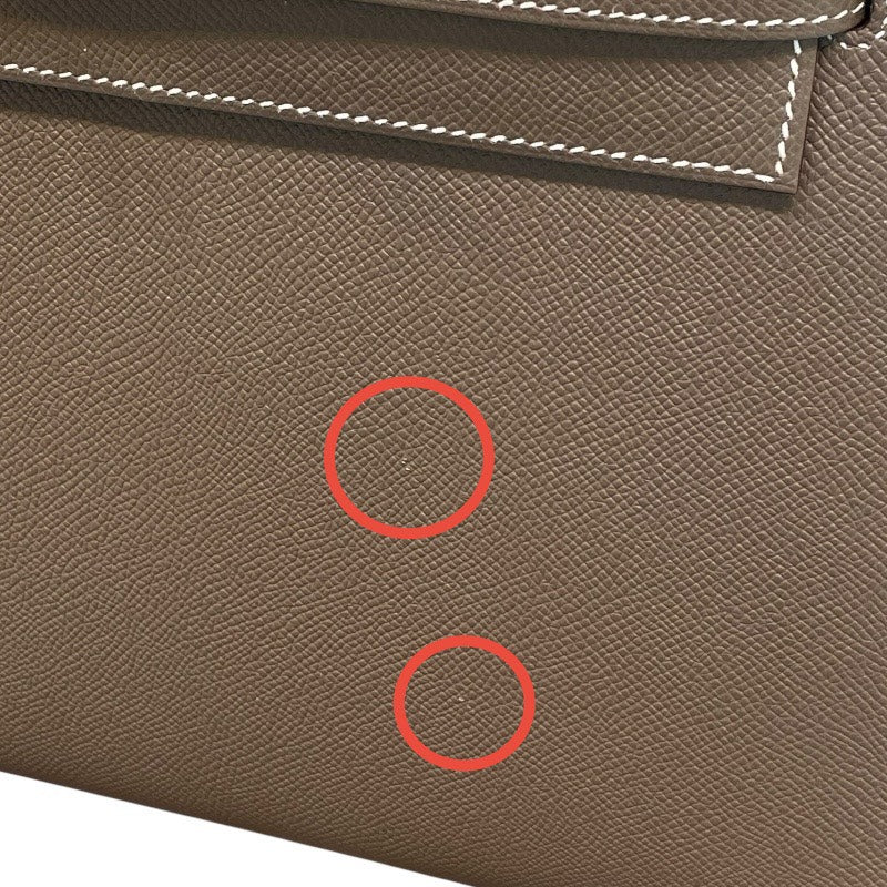 エルメス HERMES ケリー32 外縫い D刻印　(2019年製) エトゥープ　ゴールド金具 ヴォーエプソン レディース ハンドバッグ