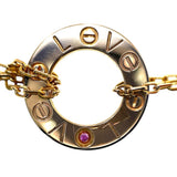 カルティエ Cartier ラブサークルネックレス K18YG/ピンクサファイア/ダイヤモンド ジュエリー