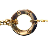 カルティエ Cartier ラブサークルネックレス K18YG/ピンクサファイア/ダイヤモンド ジュエリー
