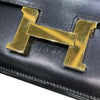 エルメス HERMES コンスタンス3ミニ Z刻 ブラック・ゴールド金具 ボックスカーフ レディース ショルダーバッグ