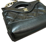 シャネル CHANEL CHANEL31 チェーンクラッチ AP3875 ブラック ゴールド金具 シャイニーラムスキン レディース ショルダーバッグ