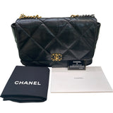 シャネル CHANEL CHANEL19マキシバッグ AS1162 ブラック ラムレザー レディース ショルダーバッグ