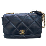 シャネル CHANEL CHANEL19マキシバッグ AS1162 ブラック ラムレザー レディース ショルダーバッグ