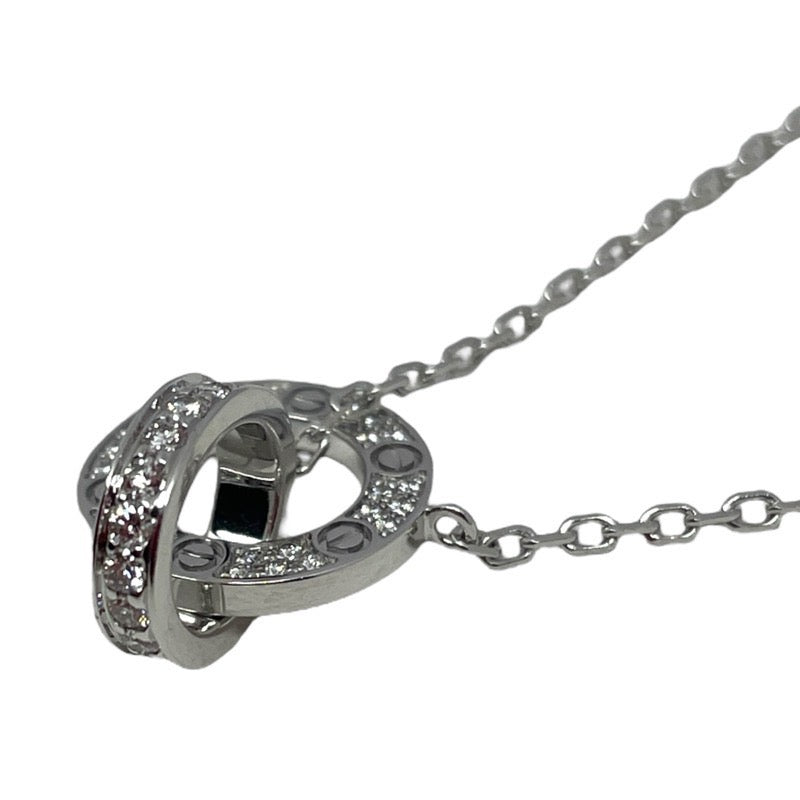 カルティエ Cartier ラブサークルネックレス フルダイヤ ホワイトゴールド K18WG ジュエリー