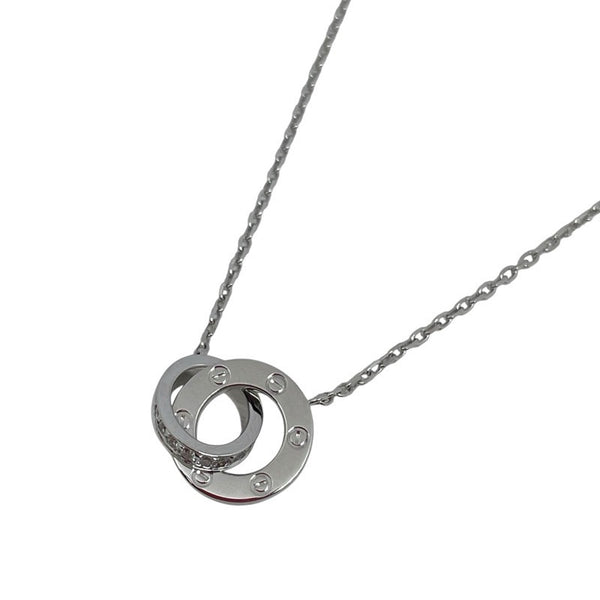 カルティエ Cartier ラブサークルネックレス フルダイヤ ホワイトゴールド K18WG ジュエリー