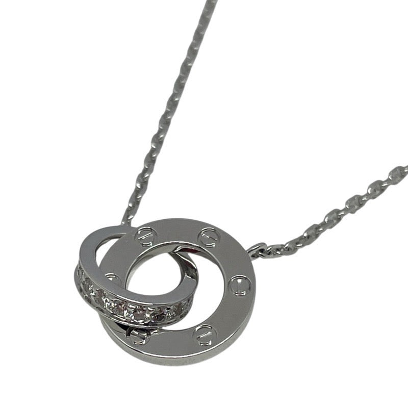 カルティエ Cartier ラブサークルネックレス フルダイヤ ホワイトゴールド K18WG ジュエリー