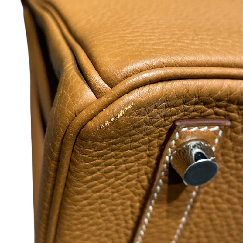 エルメス HERMES バーキン25 B刻 ゴールド/シルバー金具 トゴ レディース ハンドバッグ