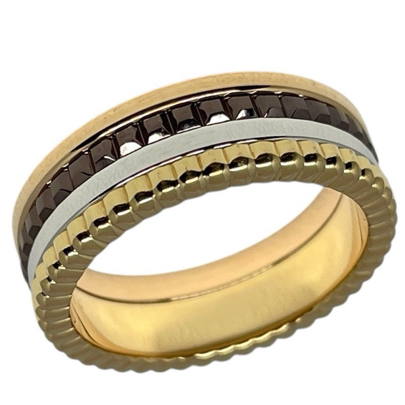 ブシュロン BOUCHERON キャトルスモールリング K18イエローゴールド/ホワイトゴールド/ピンクゴールド/ブラウンPVD ジュエリー