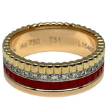 ブシュロン BOUCHERON キャトルレッド スモールリング K18ホワイトゴールド、イエローゴールド、ピンクゴールド、レッドセラミック ジュエリー