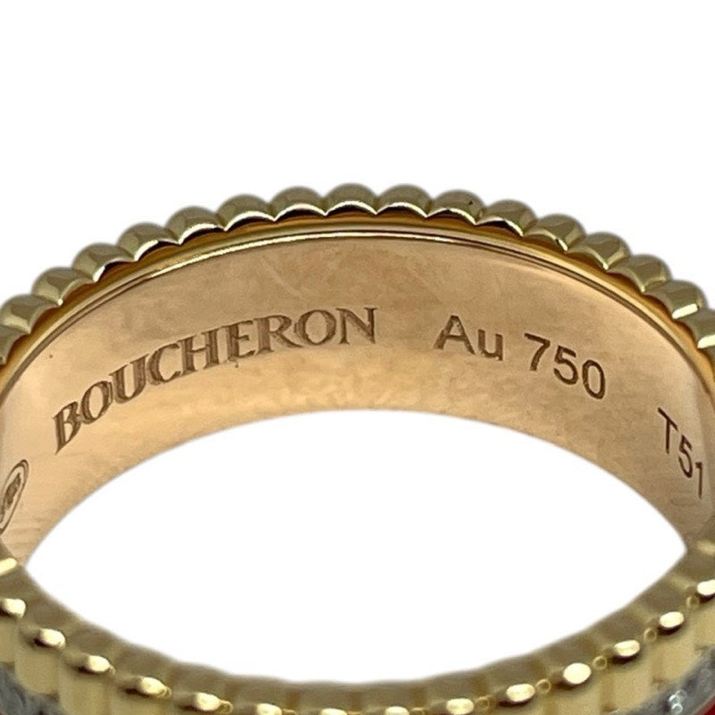ブシュロン BOUCHERON キャトルレッド スモールリング K18ホワイトゴールド、イエローゴールド、ピンクゴールド、レッドセラミック ジュエリー