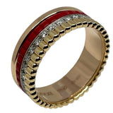 ブシュロン BOUCHERON キャトルレッド スモールリング K18ホワイトゴールド、イエローゴールド、ピンクゴールド、レッドセラミック ジュエリー
