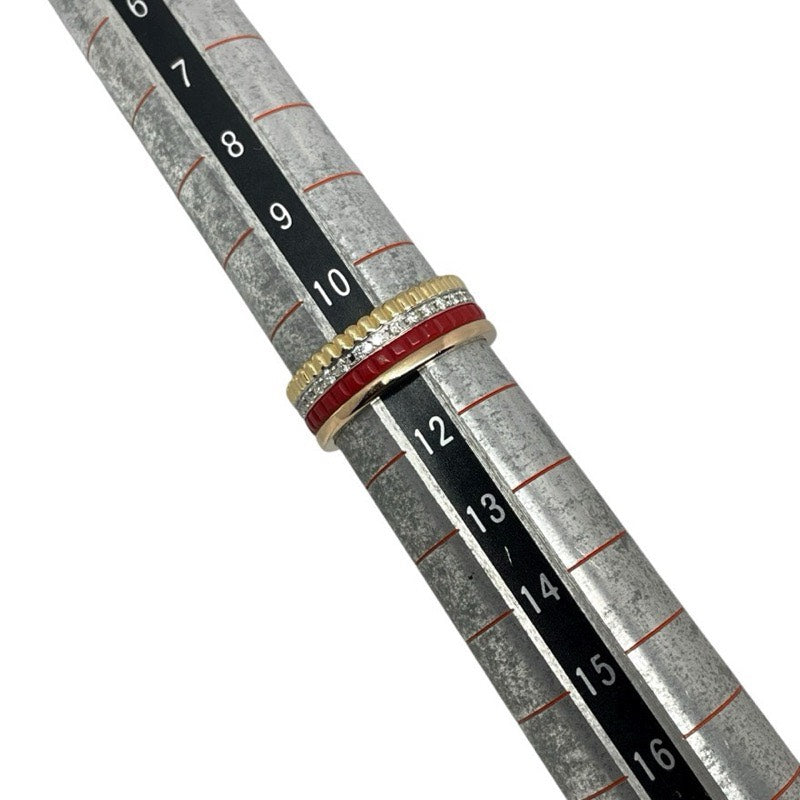 ブシュロン BOUCHERON キャトルレッド スモールリング K18ホワイトゴールド、イエローゴールド、ピンクゴールド、レッドセラミック ジュエリー