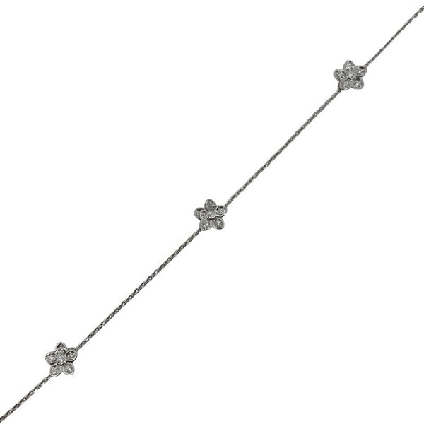 グラフ GRAFF ワイルドフラワー プティ パヴェ ダイヤモンド ブレスレット ホワイトゴールド 750WG ジュエリー