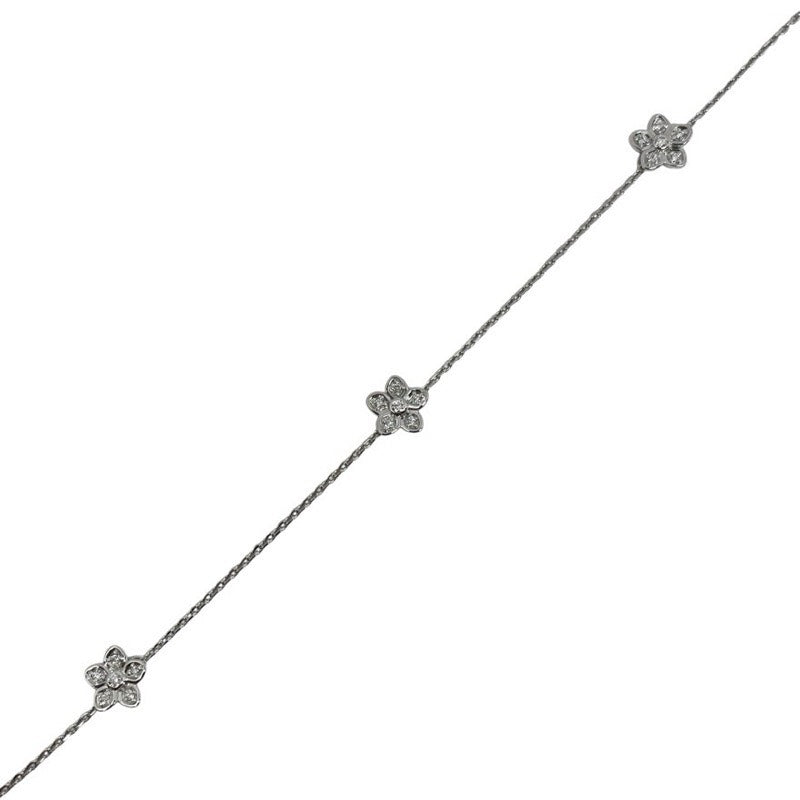 グラフ GRAFF ワイルドフラワー プティ パヴェ ダイヤモンド ブレスレット ホワイトゴールド 750WG ジュエリー