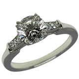 ハリーウィンストン HARRY WINSTON ラウンドカットトリストリング プラチナ pt950 ジュエリー