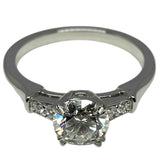 ハリーウィンストン HARRY WINSTON ラウンドカットトリストリング プラチナ pt950 ジュエリー