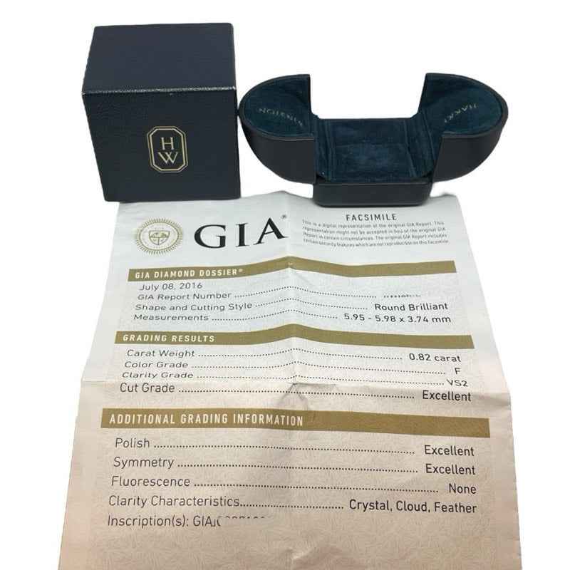 ハリーウィンストン HARRY WINSTON ラウンドカットトリストリング プラチナ pt950 ジュエリー