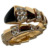 ブルガリ BVLGARI セルペンティヴァイパーリング ピンクゴールド 750PG/ダイヤモンド/オニキス ジュエリー