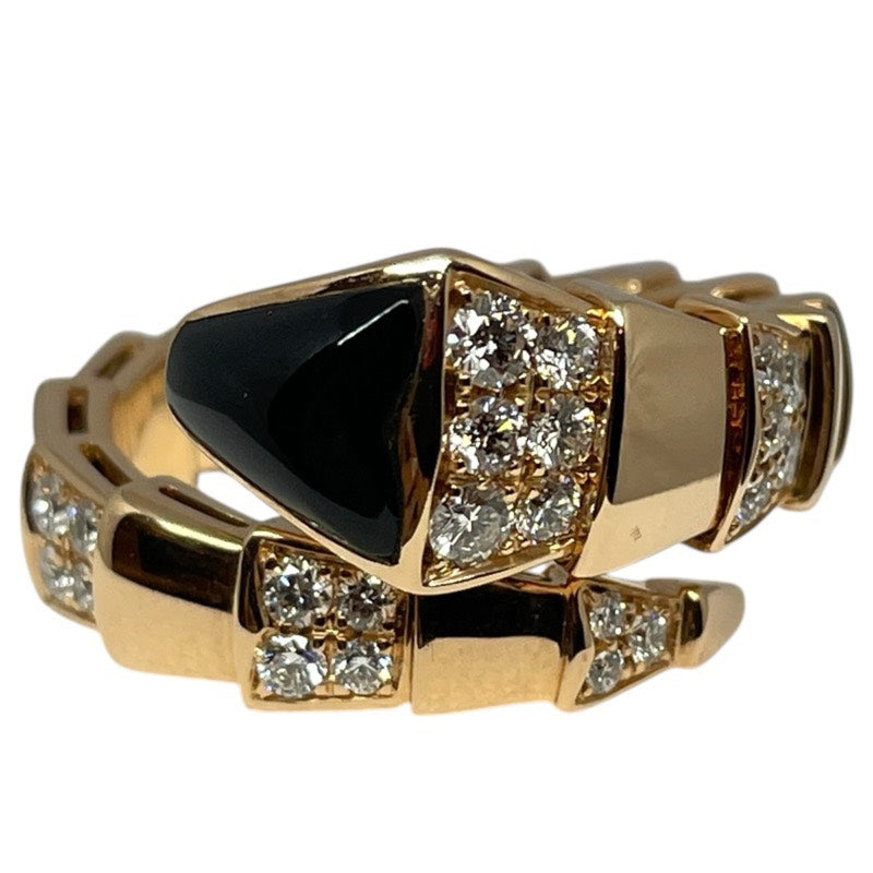 ブルガリ BVLGARI セルペンティヴァイパーリング ピンクゴールド 750PG/ダイヤモンド/オニキス ジュエリー