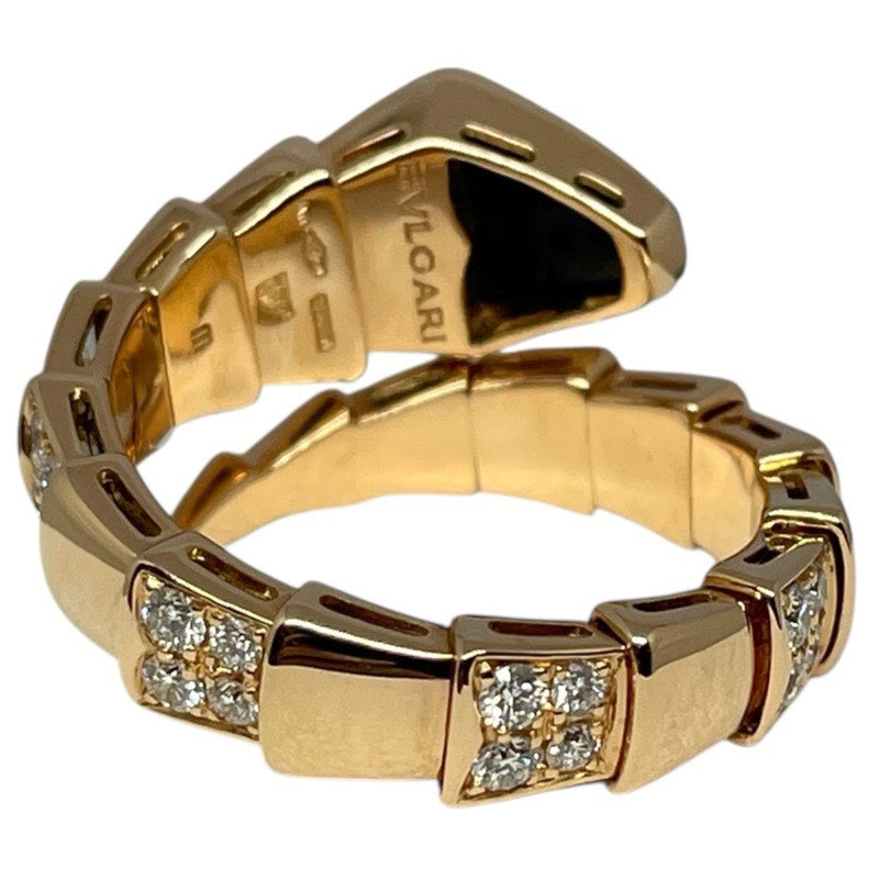 ブルガリ BVLGARI セルペンティヴァイパーリング ピンクゴールド 750PG/ダイヤモンド/オニキス ジュエリー