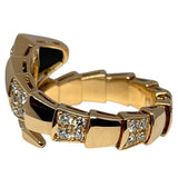 ブルガリ BVLGARI セルペンティヴァイパーリング ピンクゴールド 750PG/ダイヤモンド/オニキス ジュエリー
