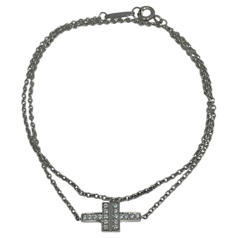 ティファニー TIFFANY＆CO ダブルチェーンブレス ホワイトゴールド 750WG/ダイヤモンド ジュエリー