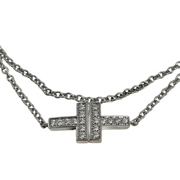 ティファニー TIFFANY＆CO ダブルチェーンブレス ホワイトゴールド 750WG/ダイヤモンド ジュエリー