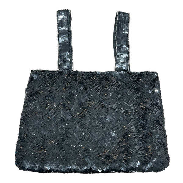 シャネル CHANEL ココマークスパンコールハンドバッグ ブラック　SV金具 スパンコール・ラインストン レディース ハンドバッグ