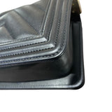 シャネル CHANEL ミニボーイシャネル15　Vステッチ A67364 ブラック　GD金具 カーフ レディース ショルダーバッグ