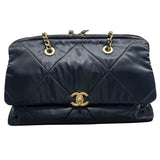シャネル CHANEL ラージボーリングバッグ AS4776 ブラック　GD金具 ナイロン レディース トートバッグ