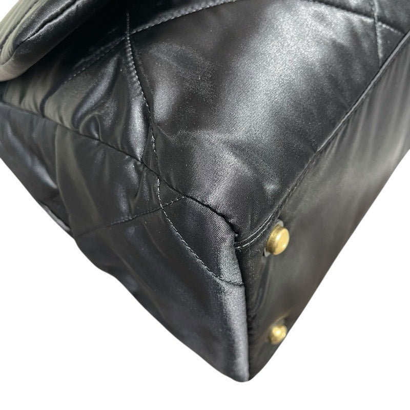 シャネル CHANEL ラージボーリングバッグ AS4776 ブラック　GD金具 ナイロン レディース トートバッグ