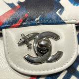 シャネル CHANEL マトラッセ25　エアライン A01112 ホワイト・ネイビー・レッド　SV金具 ラムスキン レディース ショルダーバッグ