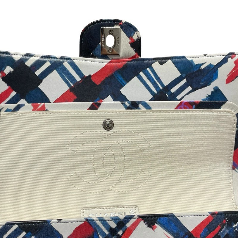 シャネル CHANEL マトラッセ25　エアライン A01112 ホワイト・ネイビー・レッド　SV金具 ラムスキン レディース ショルダーバッグ