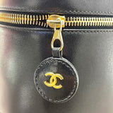 シャネル CHANEL バニティ A01619 ブラック　GD金具 ラムスキン レディース ハンドバッグ